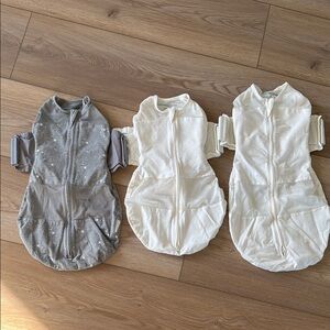 3 Happiest Baby 100% Organic Sleep Sacks (2 Small, 1 Medium)
